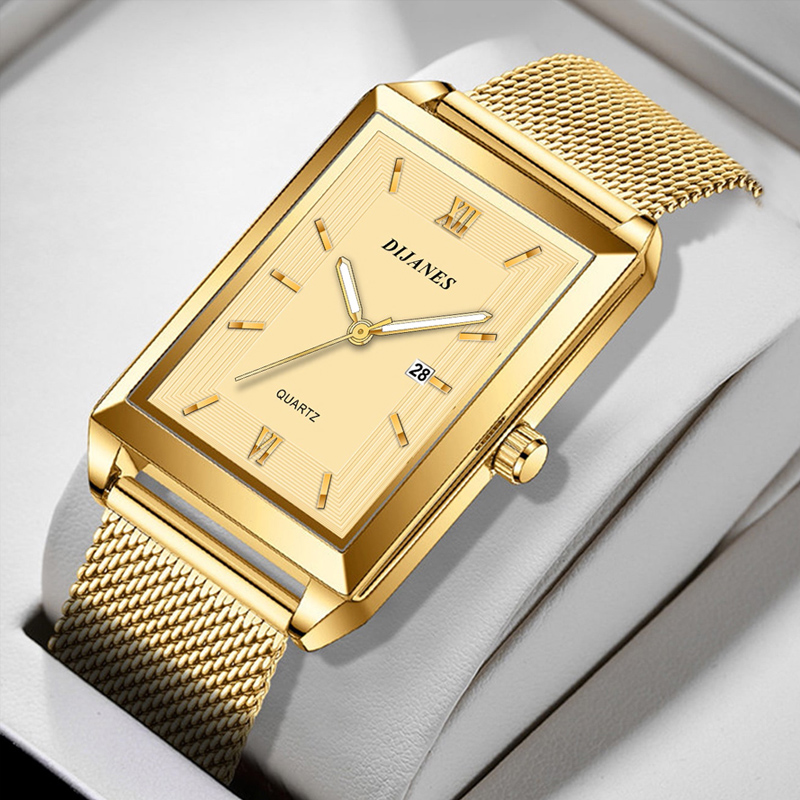 Mesh Stainless Strap - ผู้ชายปฏิทินวันที่ Sport & Leisure นาฬิกาหนัง 2023