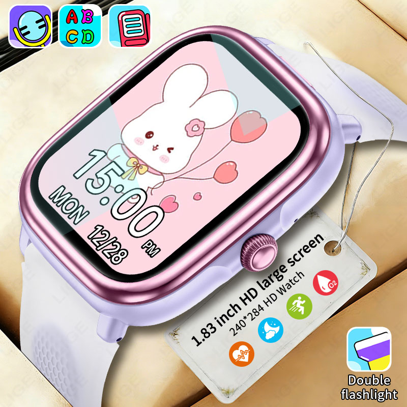 French Connection Watches Smartwatch App - LIGE นาฬิกาอัจฉริยะสำหรับเด็กหญิงเด็กชาย พร้อมฟังก์ชั่นติดตามการออกกำลังกาย โทรผ่านบลูทูธ สมาร์ทวอทช์สำหรับผู้ชายและผู้หญิง เครื่องนับก้าว