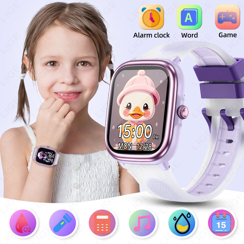 French Connection Watches Smartwatch App - นาฬิกาอัจฉริยะสำหรับเด็ก LIGE หน้าจอ 1.83 นิ้ว พร้อมฟังก์ชันวัดอัตราการเต้นของหัวใจ