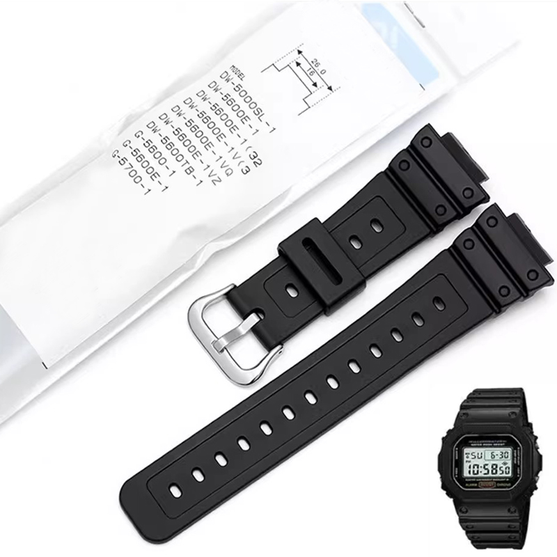 Casio Watches Smartwatch - ซิลิโคนสแควร์เรซิ่นขนาดเล็กสำหรับคาสิโอ G-SHOCK GW-M5610 DW5600 DW5700 DW6900