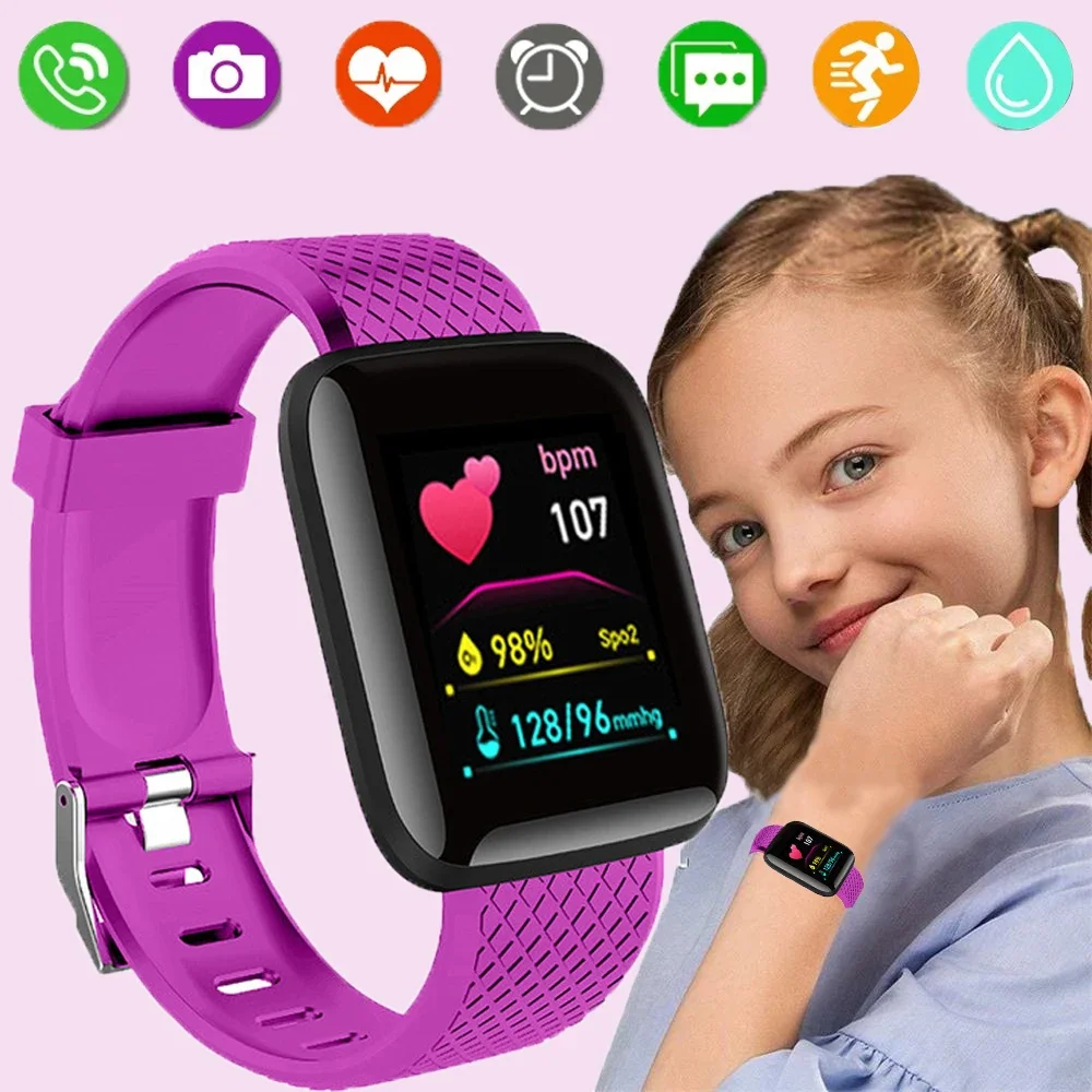 Smartwatch Digital Watches For Girls - เด็กสมาร์ทนาฬิกา LED นาฬิกาดิจิตอลกันน้ํา Smartwatch เด็กกีฬา Heart