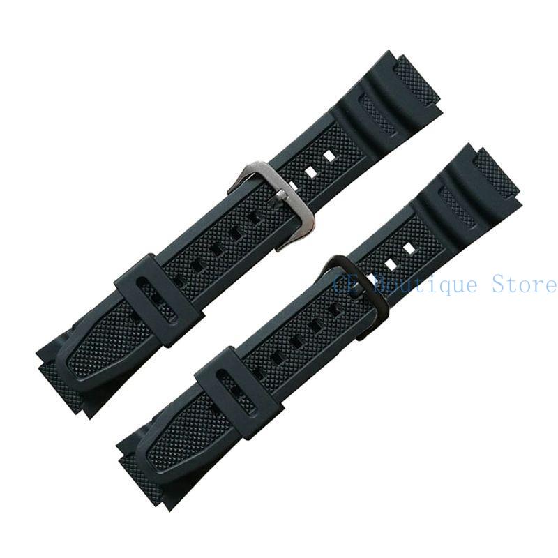 Casio Watches Smartwatch - สายนาฬิกาข้อมือซิลิโคนแบบปรับได้ ทนทาน กันเหงื่อ เหมาะสำหรับ W735H W800
