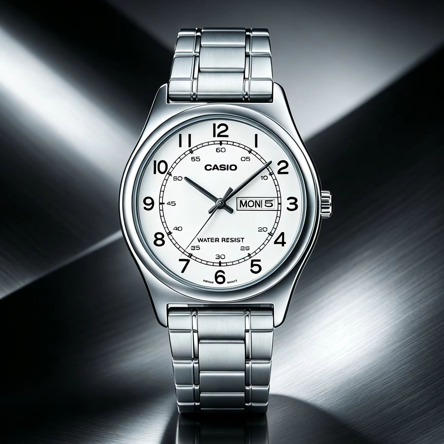 Casio Watches Smartwatch - คาสิโอ MTP‑V006D | นาฬิกาข้อมือผู้ชายสแตนเลส | การแสดงวันที่และวันในสัปดาห์