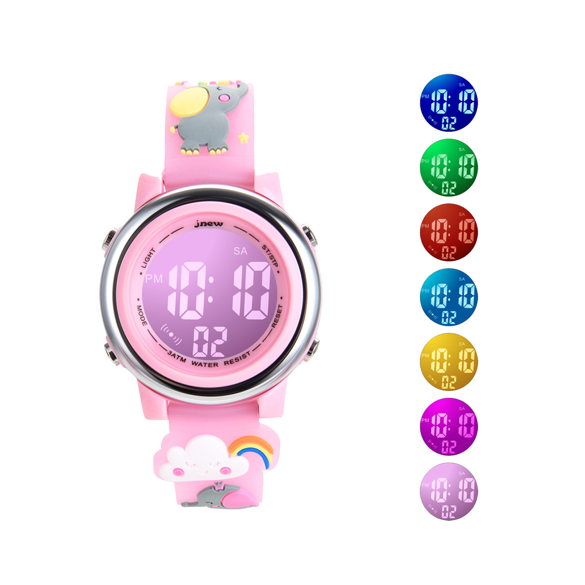 Smartwatch Digital Watches For Girls - อุทัย H120 เด็กการ์ตูนกีฬานาฬิกานาฬิกาปลุก 30M กันน้ําเด็ก SmartWatch