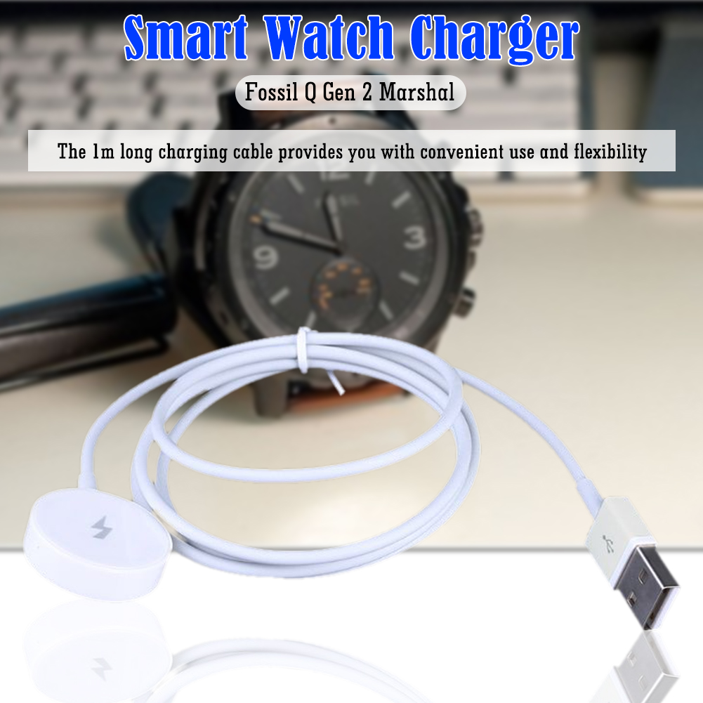 Fossil Watches Smartwatch Gen 3 - 1 ม. สมาร์ทวอทช์เครื่องชาร์จแม่เหล็กป้องกันการลัดวงจรเครื่องชาร์จ USB แท่นชาร์จสายไฟอุปกรณ์เสริมสำหรับฟอสซิล เจน