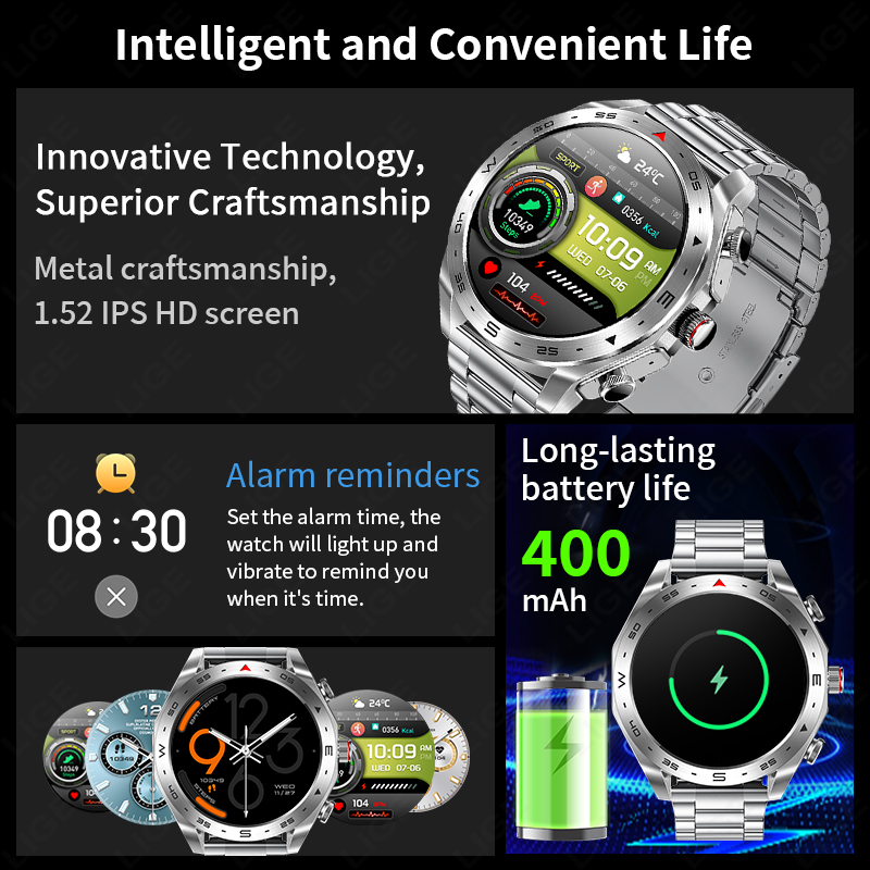 LIGE TWS หูฟังบลูทูธ สมาร์ทวอท - Smartwatch Noise Watches For Women บทวิจารณ์และราคา