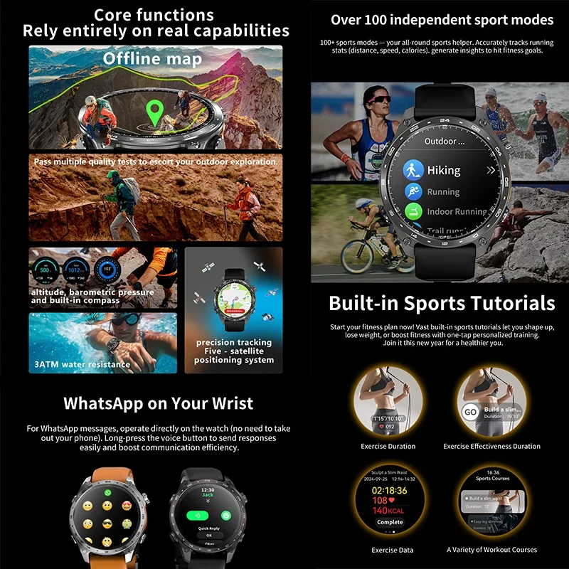 นาฬิกาสมาร์ทวอทช์ผู้ชายรุ่นใหม - Smartwatch Professional Watches For Men บทวิจารณ์และราคา