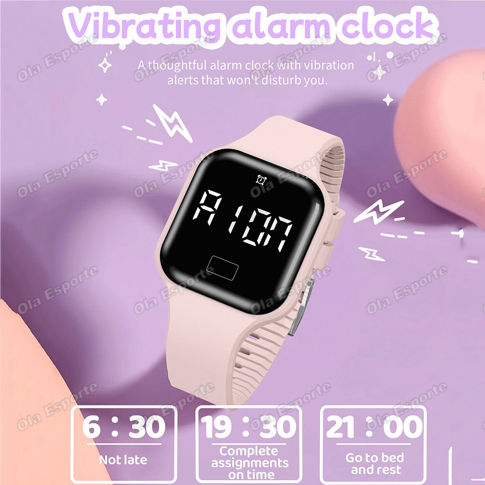 แฟชั่นเด็กสมาร์ทวอทช์ LED กีฬา - Smartwatch Digital Watches For Girls บทวิจารณ์และราคา