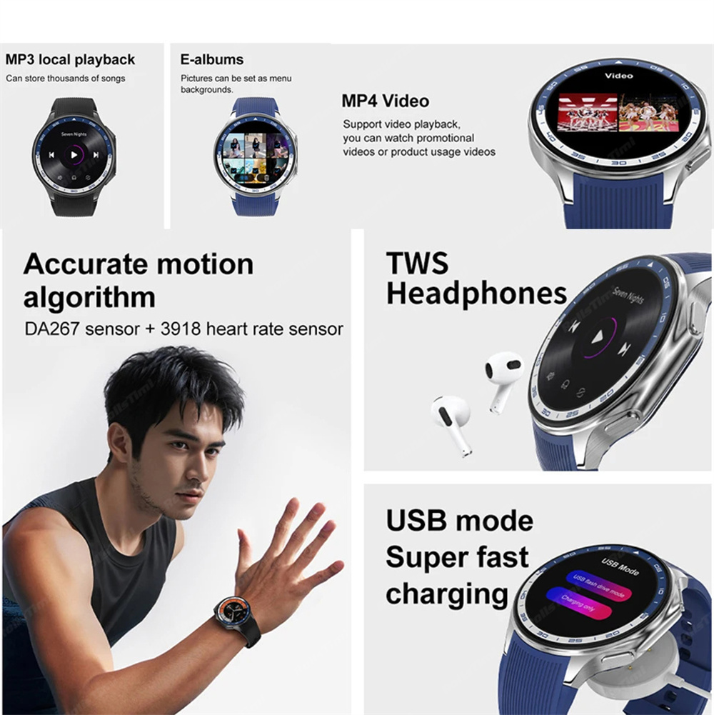 1.43 AMOLEDสมาร์ทนาฬิกา3D Surr - Smartwatch Professional Watches For Men บทวิจารณ์และราคา
