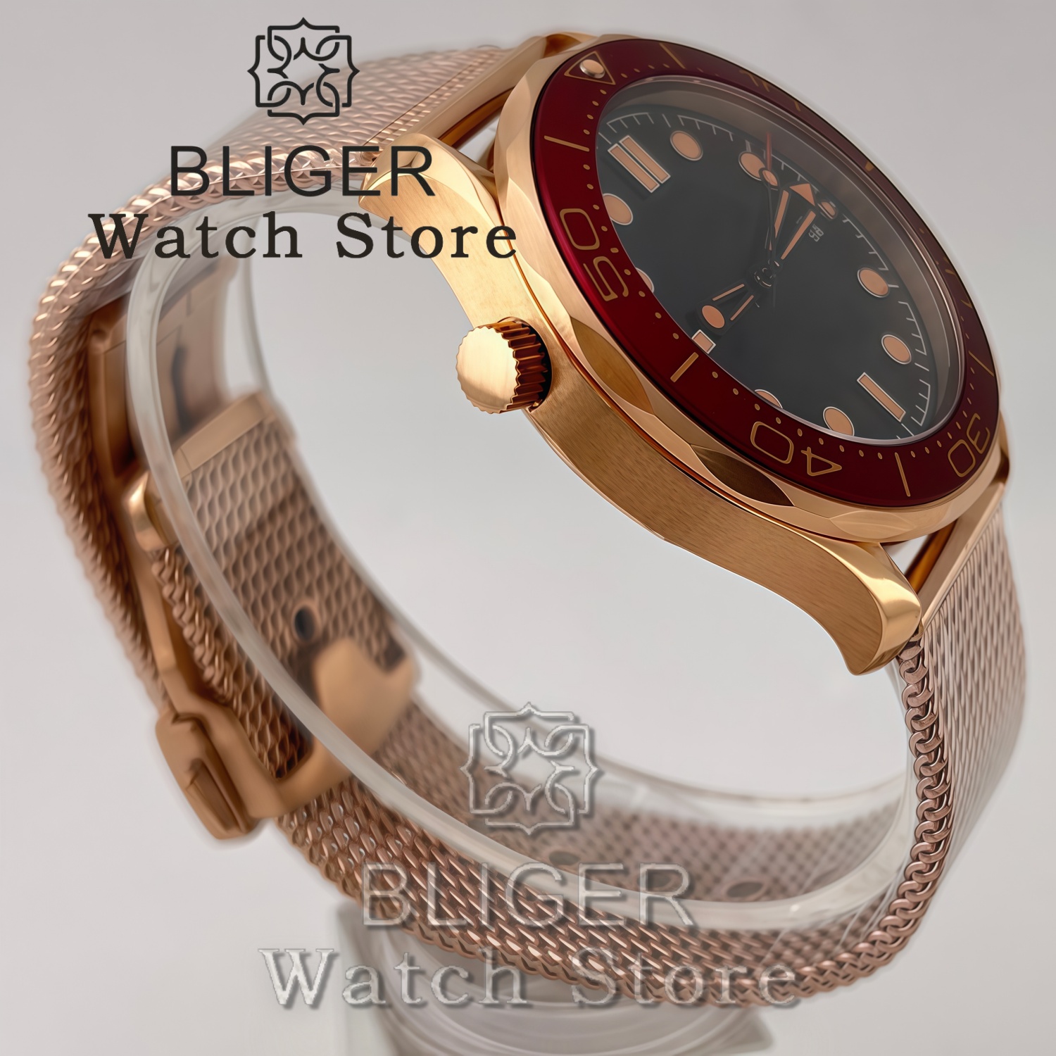 BLIGER วินเทจ บรอนซ์ โรสโกลด์  - Mesh Stainless Strap บทวิจารณ์และราคา