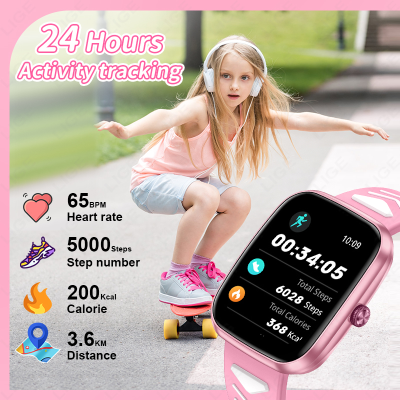 LIGE นาฬิกาอัจฉริยะรุ่นใหม่ ขน - Smartwatch Digital Watches For Girls บทวิจารณ์และราคา
