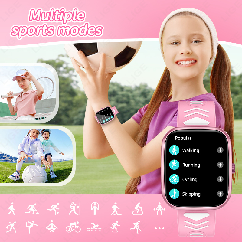 LIGE นาฬิกาอัจฉริยะรุ่นใหม่ ขน - Smartwatch Digital Watches For Girls บทวิจารณ์และราคา