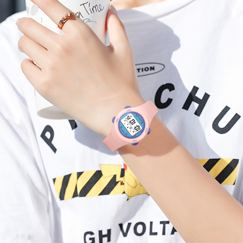 นาฬิกานักศึกษาชายกลางน่ารักสีช - Smartwatch Digital Watches For Girls บทวิจารณ์และราคา