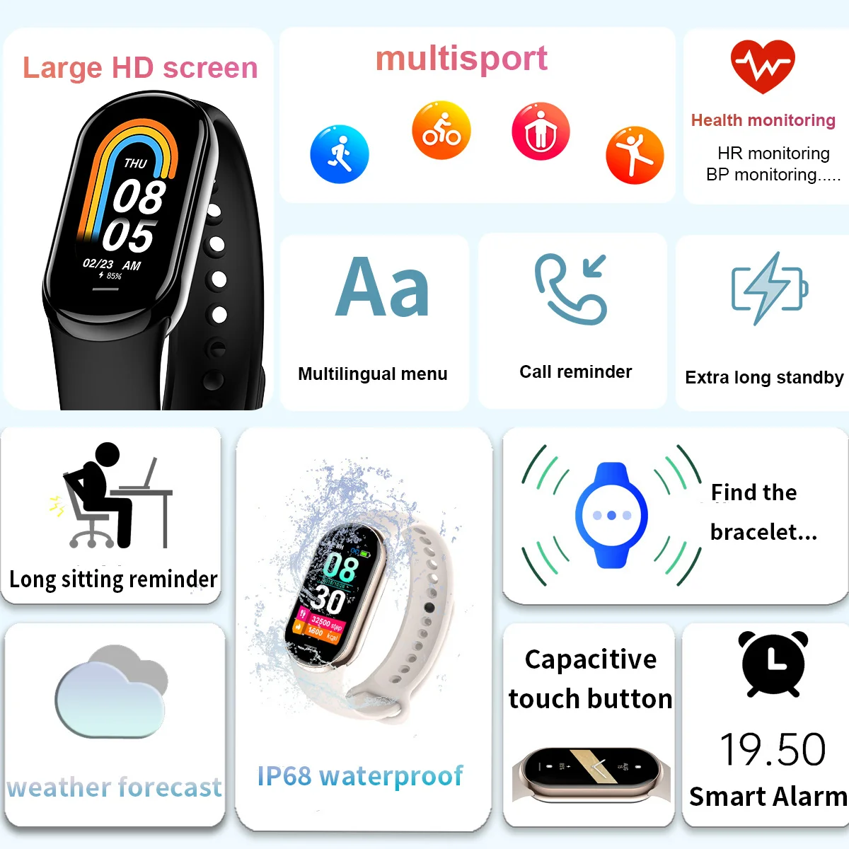 สมาร์ทวอทช์รุ่นใหม่ M8 ขนาดเล็ - Smartwatch Professional Watches For Men บทวิจารณ์และราคา
