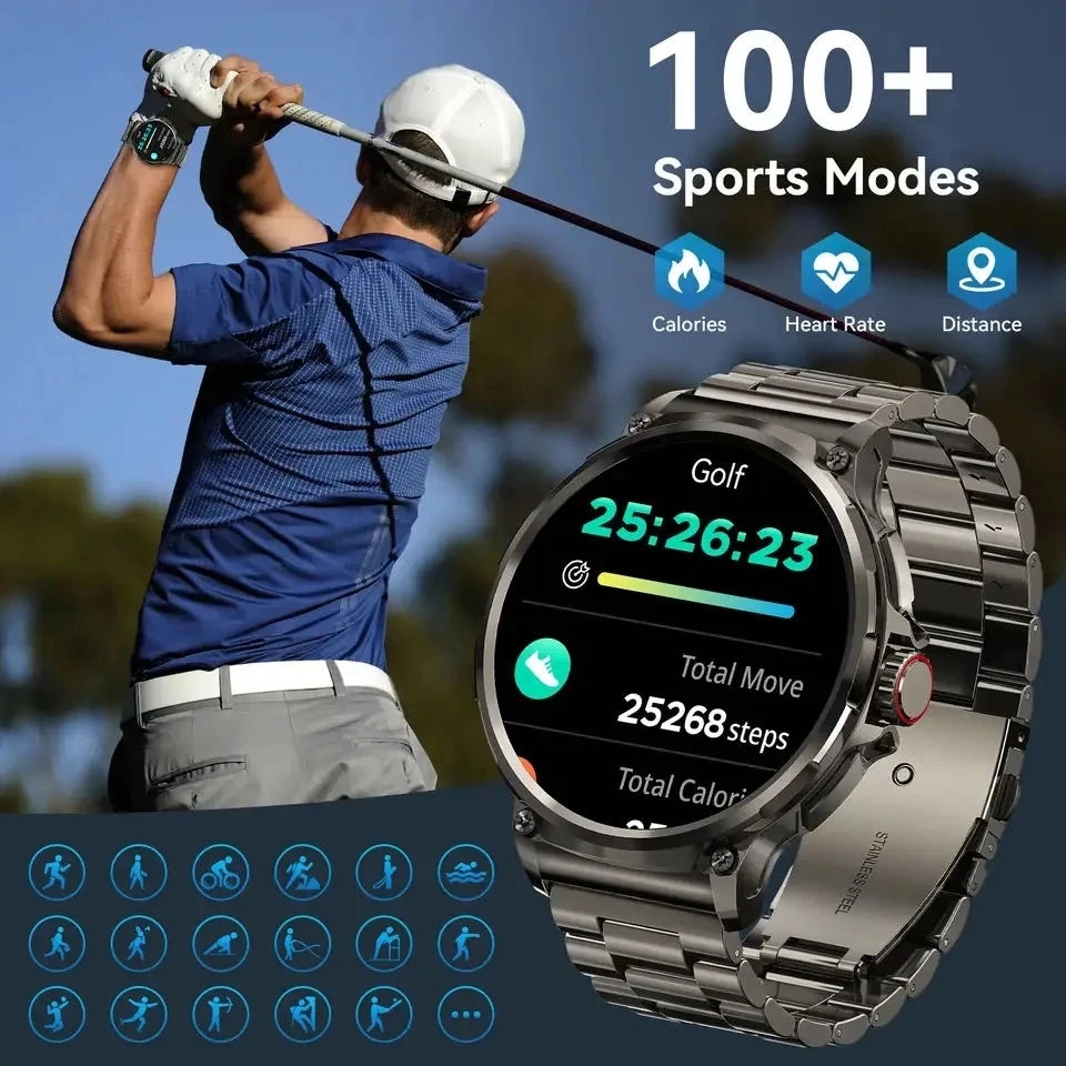 นาฬิกาสมาร์ทวอทช์บลูทูธโทรออกไ - Smartwatch Professional Watches For Men บทวิจารณ์และราคา